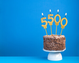 Candle number 5500 - Number of followers or likes.
