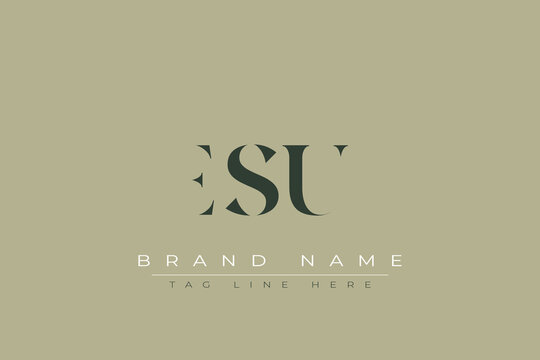 ESU abstract letter logo design. This logo is designed by three abstract letters.