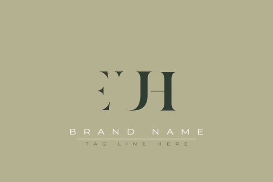 EUH abstract letter logo design. This logo is designed by three abstract letters.