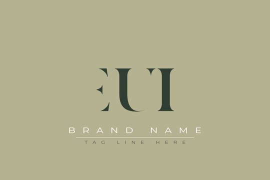 EUI abstract letter logo design. This logo is designed by three abstract letters.