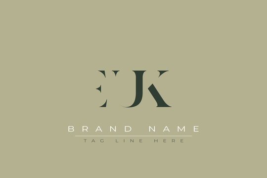 EUK abstract letter logo design. This logo is designed by three abstract letters.