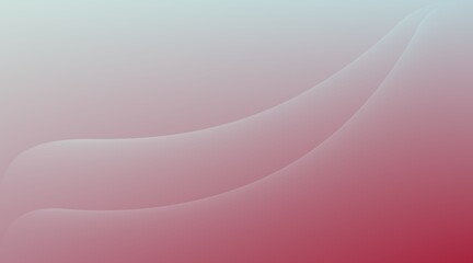 A soft gradient background transitions from pale light blue at the top to pink and red at the bottom.  Thin, curved white lines flow diagonally across this color gradient.