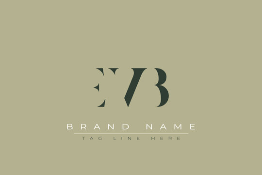 EVB abstract letter logo design. This logo is designed by three abstract letters.