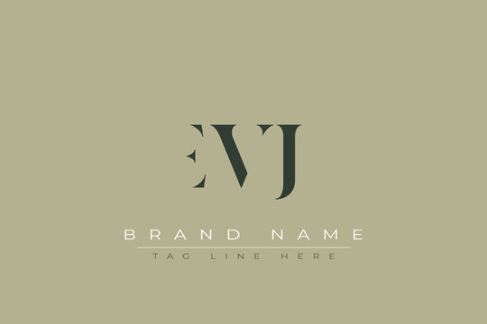 EVJ abstract letter logo design. This logo is designed by three abstract letters.