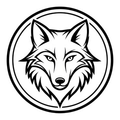 Obraz premium Fierce Wolf Logo Emblem Design Abstract Vector Illustration