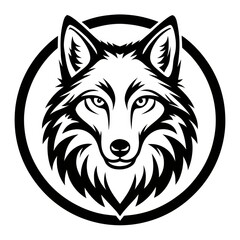 Obraz premium Fierce Wolf Logo Emblem Design Abstract Vector Illustration