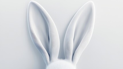 Adorable White Rabbit Ears: Perfect for Easter, whimsical designs, digital art, crafting projects, mascot creation, bunny themed party invitations,   