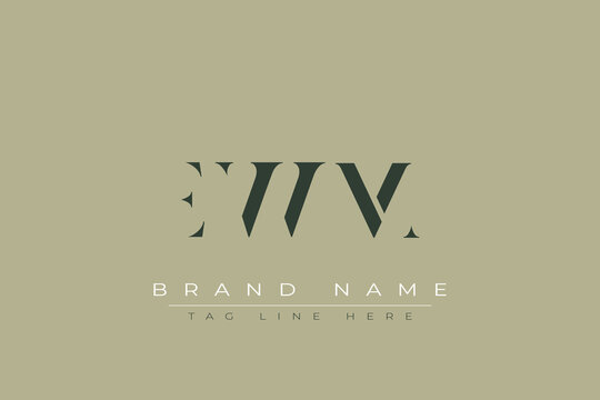 EWM abstract letter logo design. This logo is designed by three abstract letters.