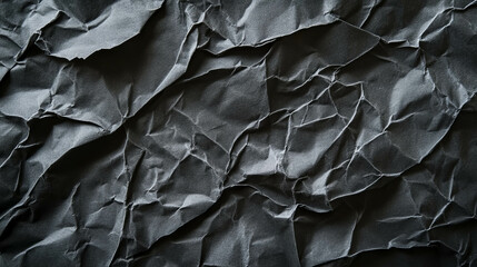 Obraz premium Abstract folded black paper texture with sharp edges for background and design
