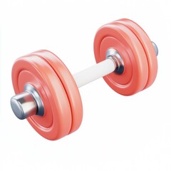 Dumbbell for fitness training isolated on white background