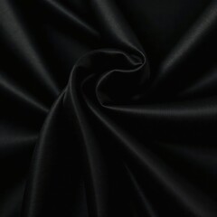 Fototapeta premium Luxurious black silk, subtle sheen, minimal wrinkles, fold, design, premium
