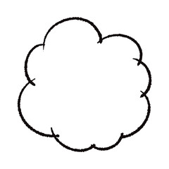 手描きのもこもこの吹き出し