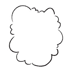 手描きのもこもこの吹き出し