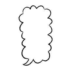 手描きのもこもこの吹き出し