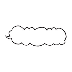 手描きのもこもこの吹き出し