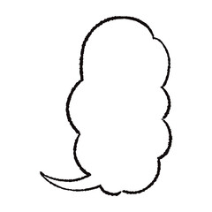 手描きのもこもこの吹き出し