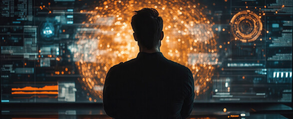 Mastering digital communication and technology management in a futuristic workspace