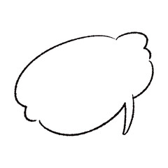 手描きのもこもこの吹き出し