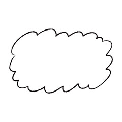 手描きのもこもこの吹き出し