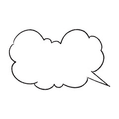 手描きのもこもこの吹き出し