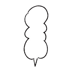 手描きのもこもこの吹き出し