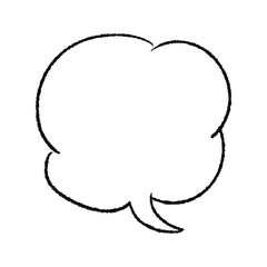 手描きのもこもこの吹き出し