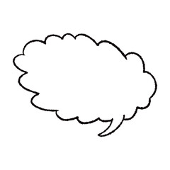 手描きのもこもこの吹き出し