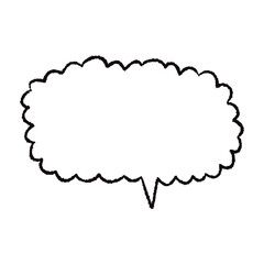 手描きのもこもこの吹き出し