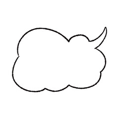 手描きのもこもこの吹き出し