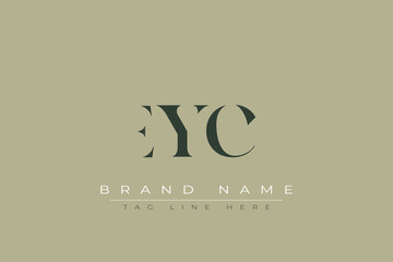EYC abstract letter logo design. This logo is designed by three abstract letters.