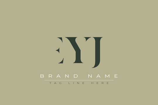 EYJ abstract letter logo design. This logo is designed by three abstract letters.