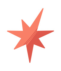 Red sparkle star cosmic body