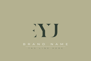 EYU abstract letter logo design. This logo is designed by three abstract letters.