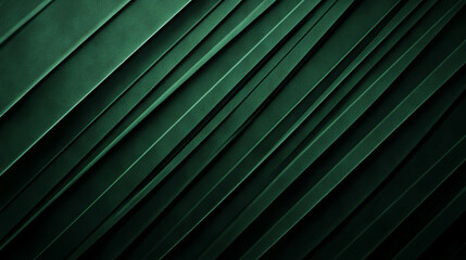 Obraz premium Deep diagonal ribbed green paper texture for craft and design projects