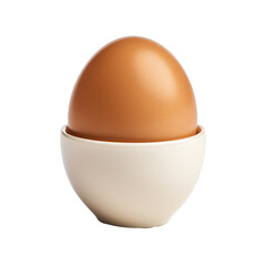 Isolated Soft Boiled Egg in Egg Cup