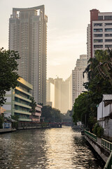 Thailand. Bangkok. Urban views on the  Khlong Saen Saeb channel.