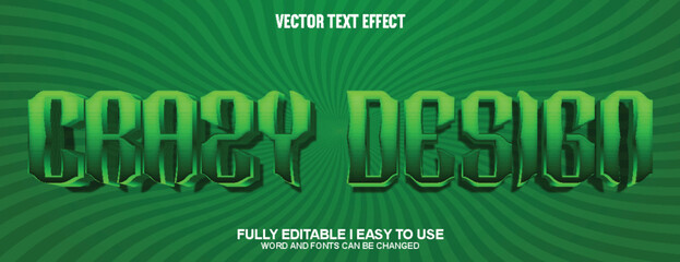 100% Editable Font Effect Vector