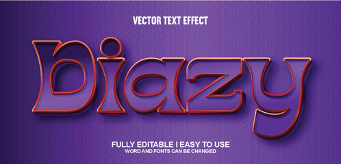 100% Editable Font Effect Vector