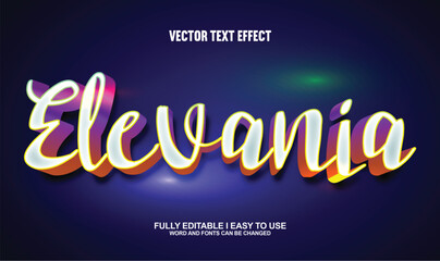100% Editable Font Effect Vector