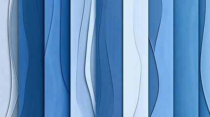 Abstract Blue Wave Digital Painting: Serene Vertical Stripes AI Generated