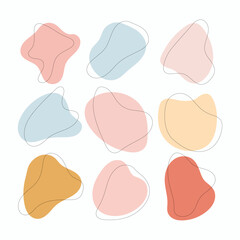 A minimalist set of colorful abstract shapes with a geometric touch. Ideal for branding, website elements, and product packaging.