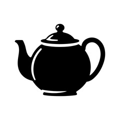 Obraz premium A Classic Teapot Silhouette Timeless Design for Beverage Lovers with white background PNG