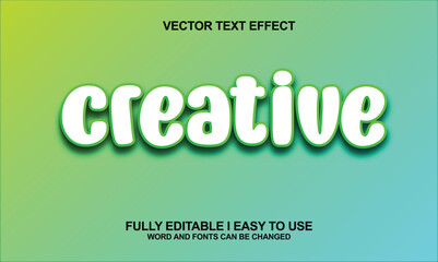 Editable Font Vector Effect