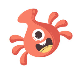 Alien funny space creature character