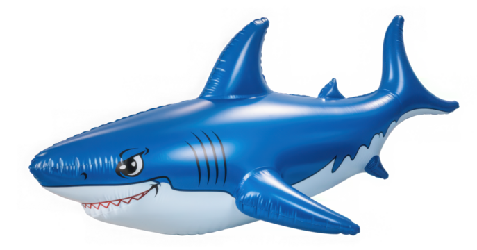PNG Blue shark 3d inflatable illustration accessory animal summer.
