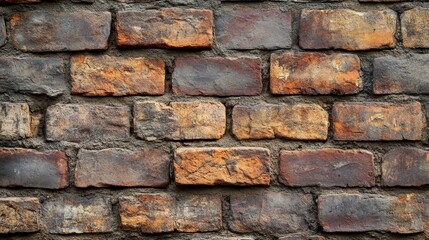Obraz premium Weathered Brick Wall: Rustic Texture Harmony