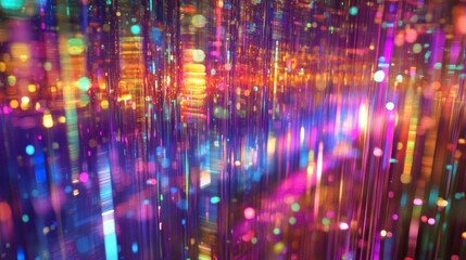 Fototapeta premium Abstract lights background with holographic, shiny, color, vivid texture, colorful, magical.