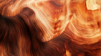 Obraz premium Rich mahogany wood texture with reddish brown waves for interior design and decor