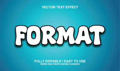 Editable 3D style text effects