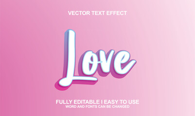 Editable 3D style text effects